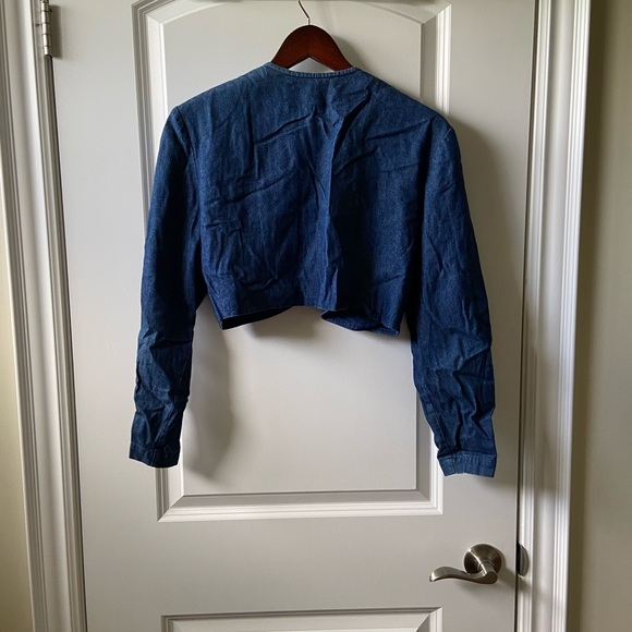 Vintage Ann Young strapless Denim mini dress and Matching jacket - Picture 7 of 9